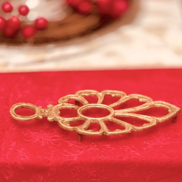 Vintage Other - Vintage Solid Brass Trivet